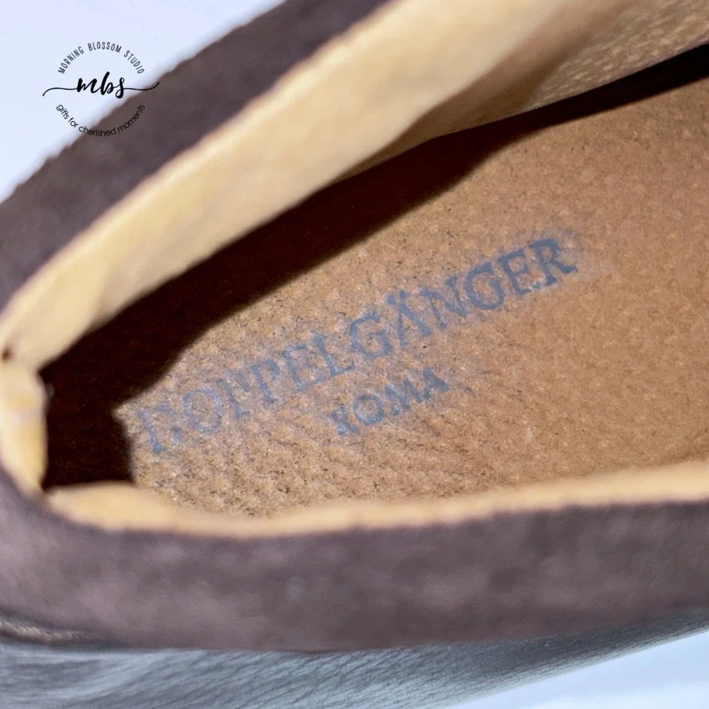 Doppelgänger Roma Made in Italy Leather Lace Up Ankle Boots Brown Men 7.5‎